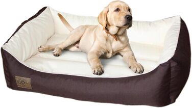 Крісло-лежанка для собак та котів Odol-Plu, 90x60 см, водонепроникне, коричнево-бежеве