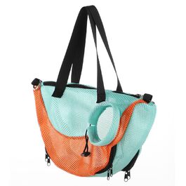 Транспортна сумка для кота/цуценя: переноска для тварин, сумка на плече, сітка, для подорожей, зелена