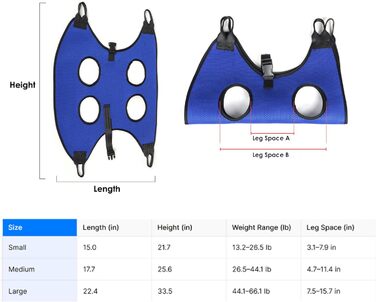 Гамак для грумінгу собак Muejjur, гамак для підстригання нігтів, ідеально для грумінгу та догляду за собаками, вага 20-29,9 кг