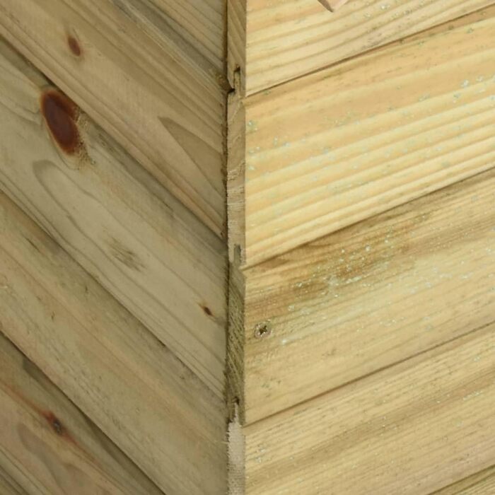 Будка для собаки vidaXL з просоченої сосни, дах, 105.5x123.5x85 см