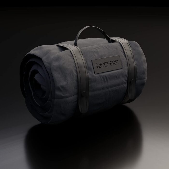Ліжко-мат для собак Woofers 110×70 см з ручкою сіре