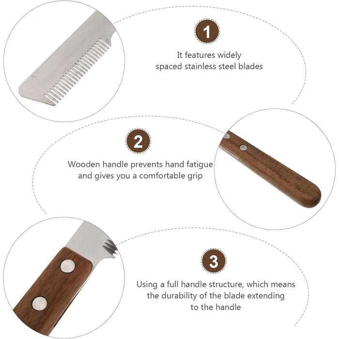 Гребінець для собак Toyvian (2 шт.) - професійний інструмент для догляду за шерстю, м'яка масажна щітка для довгої та короткої шерсті