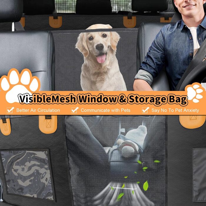Захист для автосидіння собаки, чорний - CISSIYOG