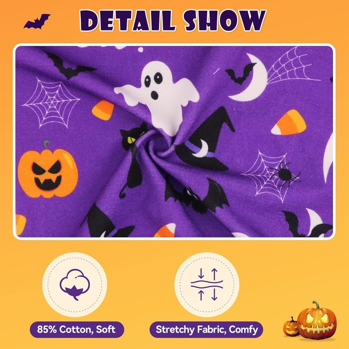 Піжама для собак на Різдво, Сніговик, одяг для собак, костюми для собак, піжама для собак, еластична, веселі костюми для собак, набір для собак, піжама для собак середнього розміру (M) (Великий, фіолетовий, на Хелловін)