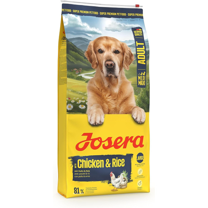 Сухий корм Josera Optiness для дорослих собак великих порід з куркою та рисом, 12.5 кг