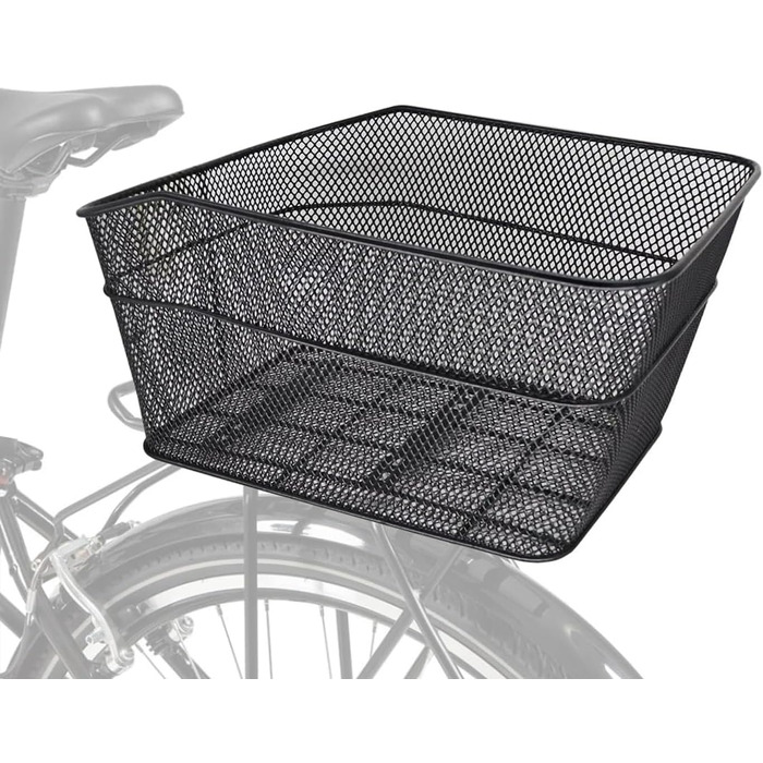 Металевий задній кошик для велосипеда, великий, стабільний, з аксесуарами для монтажу. Підходить для собак, покупок, пікніків, шкільних рюкзаків. Модель L2