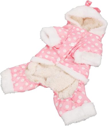 Теплий зимовий одяг для собак, теплий та потовщений зимовий одяг для собак, одяг для собак, дружній до шкіри, цілісний одяг з капюшоном для домашніх тварин у холодну погоду для маленьких, середніх собак