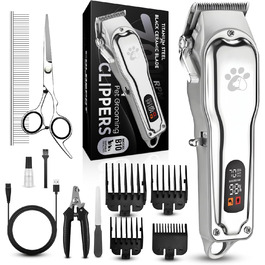 Професійна машинка для стрижки волосся Coldspot - для густого волосся, бездротова, з LED-дисплеєм, тиха, з металевим корпусом