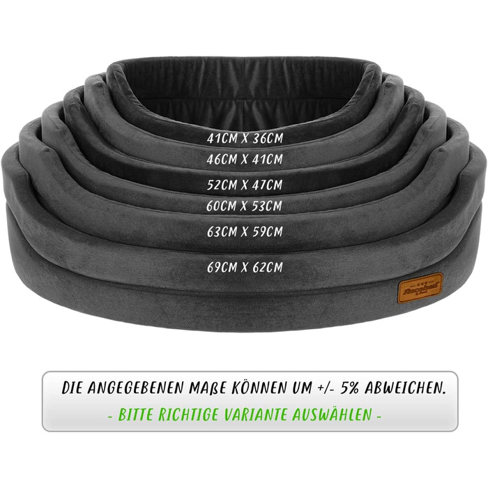 Крісло-ліжко для собак Z4L BALY, велюр, сірий, 2XL (63x59 см)