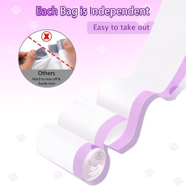 Вкладиші для котячого туалету Elzrghs з шнурком, сумісні з котячими туалетами 3/4, пакети для сміття, міцні, для автоматичних самоочисних туалетів, 50 шт.