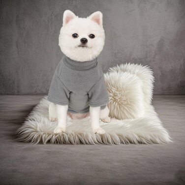 Пуловери для собак - 2/3 шт. з флісу, теплі, з високим коміром, для маленьких собак, кошенят, тепла зимова одяг для домашніх тварин (Сірий, Зелений, Синій, M)