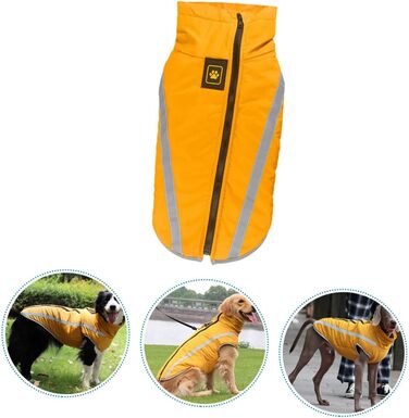 Водонепроникний дощовик для собак, жовтий, 55x68 см - дощовик для маленьких собак та цуценят