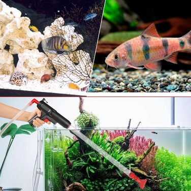 Набір для чищення акваріума GOSHIES 4-в-1: пилосос, фільтр, відсмоктувач ґрунту, набір для підміни води