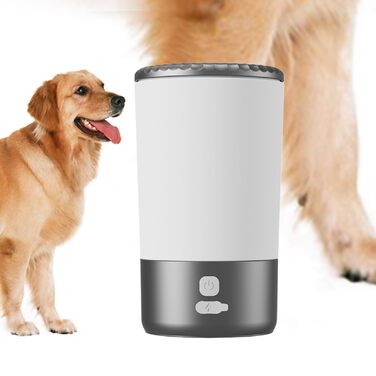 Автоматичний очищувач лап для собак та котів Huayeex | Електричний пристрій для чищення лап домашніх тварин | Чорний/Білий