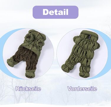 Водонепроникний теплий зимовий одяг для собак: куртка, жилет, пуловер для малих та середніх собак, з D-кільцем, Khaki S