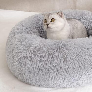 Кругле ліжко для собак та котів, м'яке плюшеве, водонепроникне, 37 см, до 3 кг