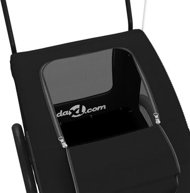 Фургон для собак VidaXL - чорний, 45 кг, Oxford-Gewebe, з прапором та відбивачами