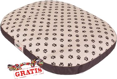 HobbyDog Овальне лежанка для собак MOWBEZ7 з іграшкою, лежанка, килимок для собак, місце для відпочинку (XXL 130 x 100 см)