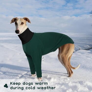 Теплий плед для Whippet, Greyhound: флісовий халат, одяг для собак, піжама (Оливковий, S)