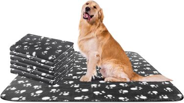 М'яка флісова підстилка для собак та котів Nobleza 75x75 см (120x100 см), чорна, миється