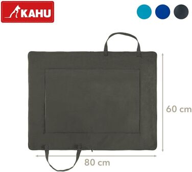 Кімоно® Складаний килимок для собак у подорожах (60x80 см) • Переносний килимок для собак • Подорожній килимок для собак у вигляді сумки • Лежанка для собак з собою • Килимок для собак, що стирається • Колір: Сірий