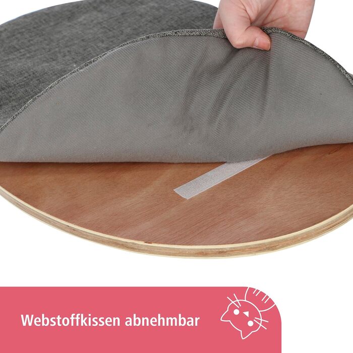 Дряпак для котів Kerbl Dolomit XL Tofana, сірий, 185 см, компактний, зі знімними подушками