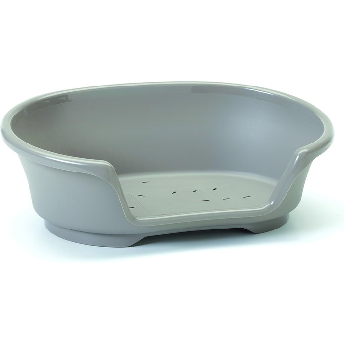 Ліжко для собак Nobby Cosy-Air, 90 см, пластикове, теплий сірий, розмір L (104x68x24 см)