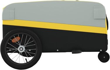 Причіп для собак, вантажний причіп для велосипеда, чорно-жовтий, 45 кг, для покупок, подорожей, велосипедних прогулянок