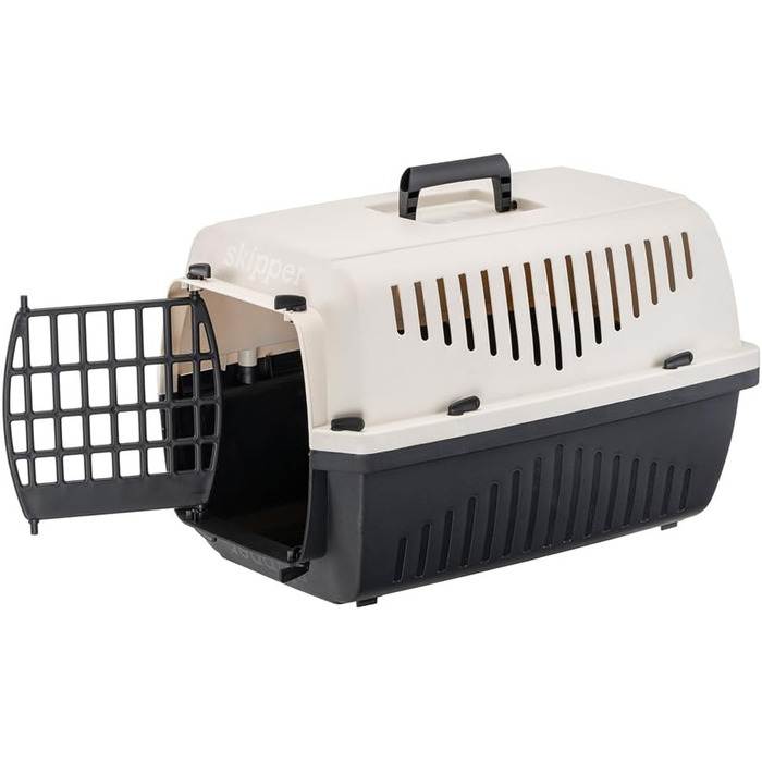 Переноска для котів та собак Ferplast SKIPPER 3, 62x41x38 см, пластик, з відкидним ручками (Бежевий)