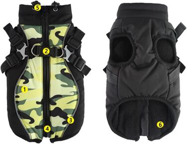 Водонепроникний теплий зимовий одяг для собак - для малих, середніх та великих тварин. Ідеально для прогулянок, тренувань та щоденного використання.