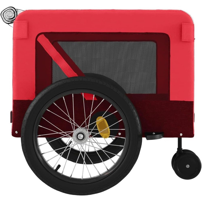 Причіп для велосипеда Gecheer для собак, чорний, з оксфордської тканини та металу, вантажний, транспортний, 93934, зелений (135 x 68.5 x 73.5 см, червоний)