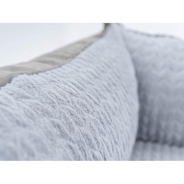 TrendPet VitaBed Style - ортопедичне ліжко для собак, штучна шкіра, плюшеве (100x90 см, сірий)