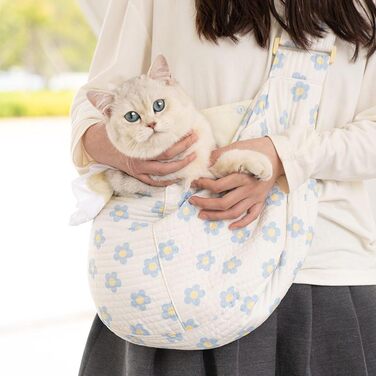 Сумка-переноска для собак, м'яка, легка та зручна, безпечна, з регульованою ручкою, для подорожей та прогулянок, 180-220 г (блакитна)