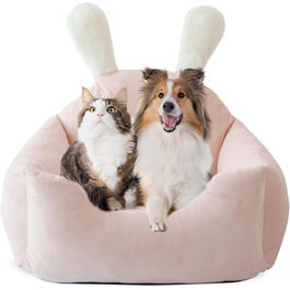 Килимок для котів та собак PETCUTE XL Рожевий: м'який, теплий, для котів та маленьких собак, з дизайном кролика, можна прати