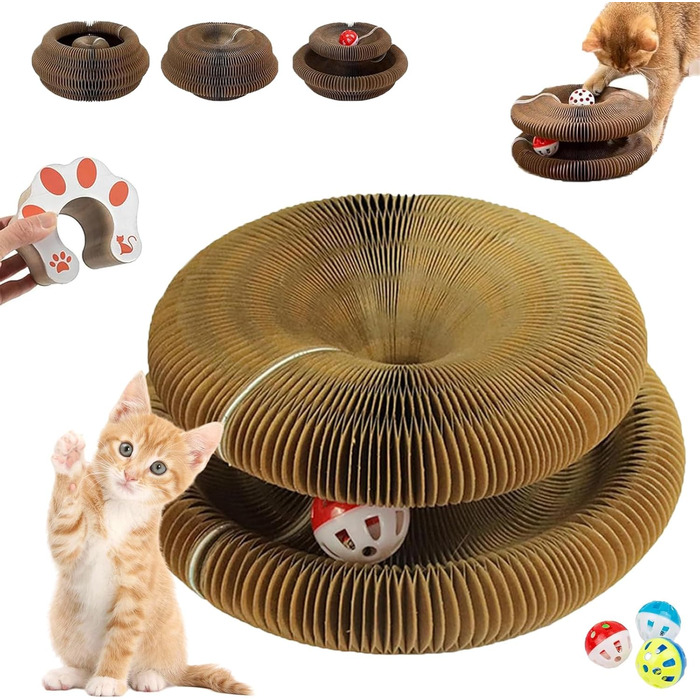 Кігтеточка для котів Kratzkokon, іграшка-головоломка, зменшує тривожність кота, складана, для дому