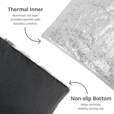 Тепла ковдра для котів та собак, самонагріваюча килимок-ковдра, 75x50 см, сірий