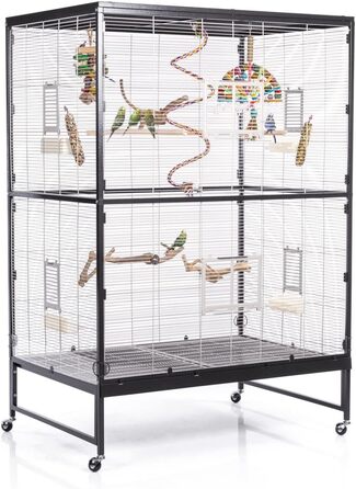 Вольєр для птахів XXL Vogelvoliere Casa 120, 120x81x180 см, антик/платина, клітка для папуг і канарок