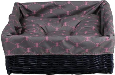 Корзина для собак та котів з плетеної лози - зручне ліжко для тварин