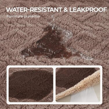 Водонепроникний коврик для собак Luciphia, миючий, для собак, котів, цуценят, теплий, м'який, з флісу Sherpa, для ліжка, дивана, канапи (102*145см, XL 145*216см)