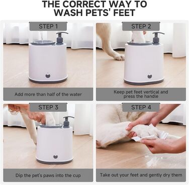 Автоматичний мийка лап для собак: портативний, перезаряджається, з масажем | Легке очищення від бруду