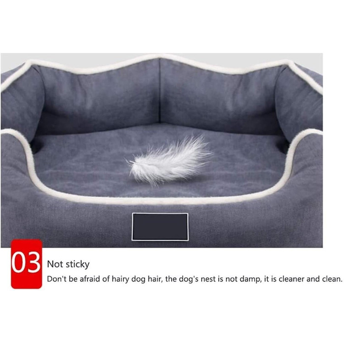 Ліжко для собак з піною-пам'яттю Deluxe, м'яке, миється, ортопедичне, знімний чохол, неслизьке дно, для маленьких та середніх собак (Колір: Синій, Розмір: S)