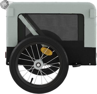 Кіянка для собак та котів з тканини Oxford, з ПВХ-дахом, 63x123x66 см, сіро-чорна модель 93916