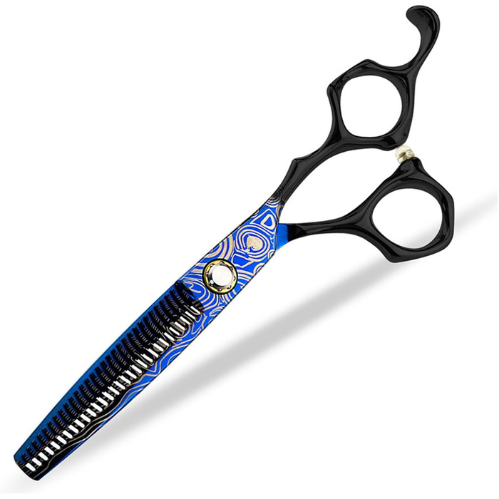 Набір ножиць для грумінгу собак 6 дюймів: прямі та розріджуючі ножиці для професійного догляду за шерстю. Ножиці для грумінгу домашніх тварин з регульованим гвинтом
