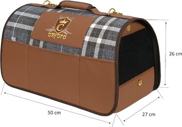 Транспортна переноска для собак та котів Cazo Oxford, 50x27x26 см, LXD0901