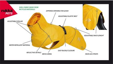 Дощовик для собак Rukka Pets Hayton Eco, чорний, розмір 35