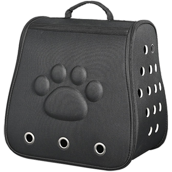 Переноска для котів та собак, чорна - легка, дихаюча, для маленьких та середніх порід