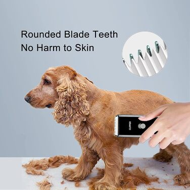 Електрична машинка для стрижки котів та собак, USB, акумуляторна, водонепроникна, безшумна (чорна)