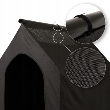 Ліжко для собак LIONTO BUDA з піднятим краєм HL00861, 90x65x85 см, чорне, розмір S