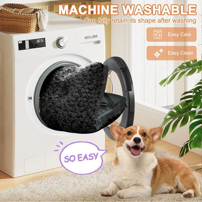 Крісло-ліжко для собак великих та середніх порід, чорне, 91x58 см, водонепроникне, дихаюче, зручне, миється