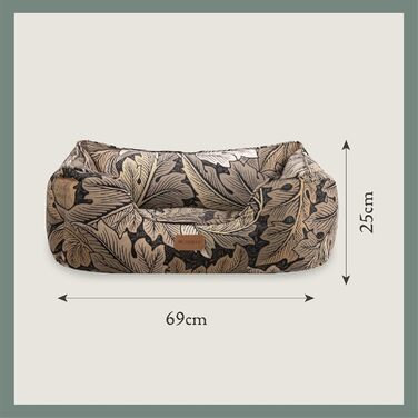 Ліжко для домашніх тварин Rosewood x Morris & Co. Acanthus, хакі, розмір M